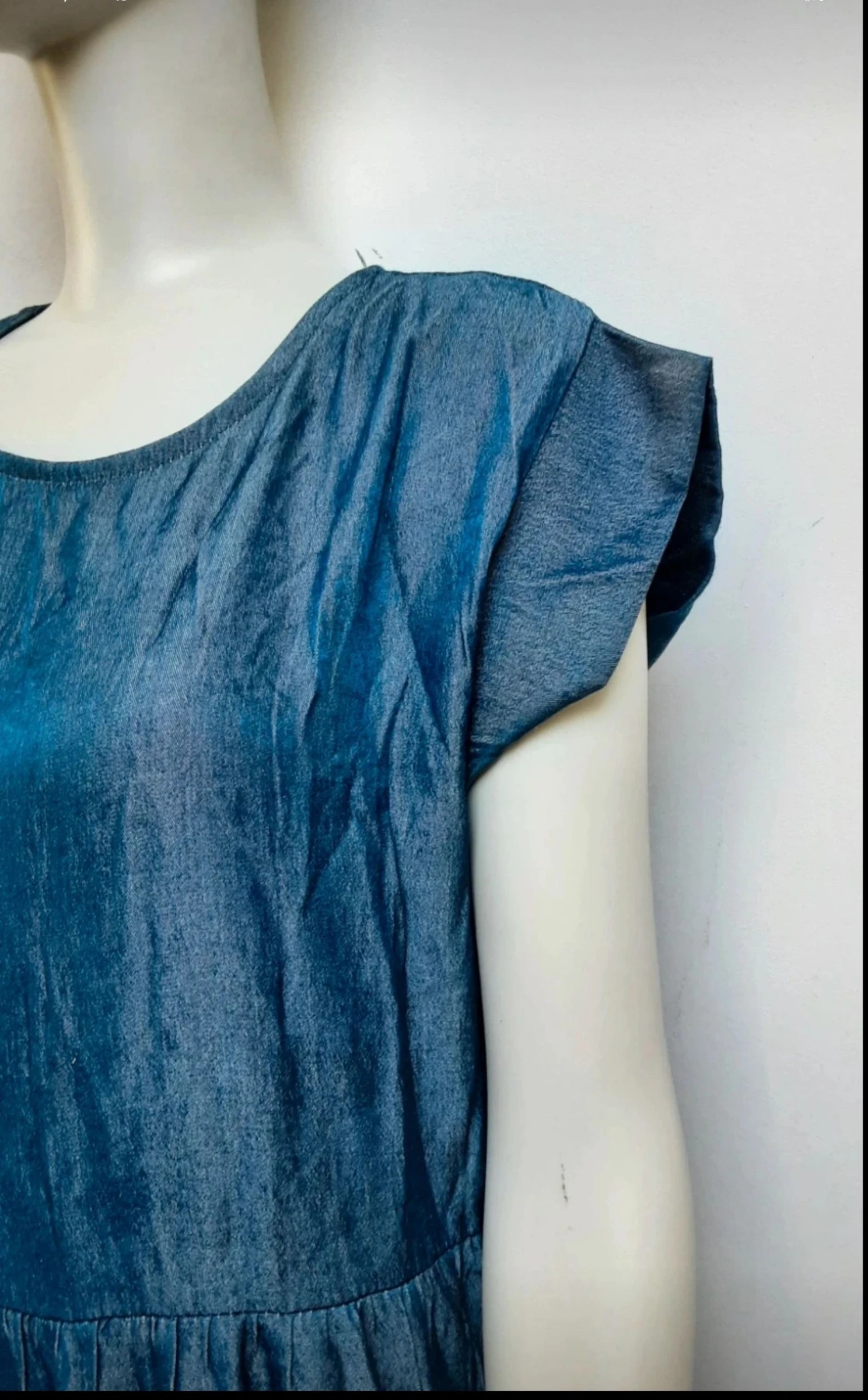 Lange blauwe jurk Made in Italy voor dames maat 38/ 40 – photo 3